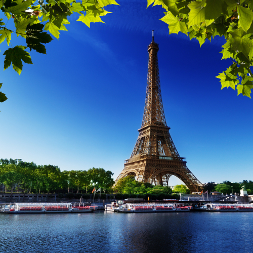 A view of the Eiffel Tower in Paris