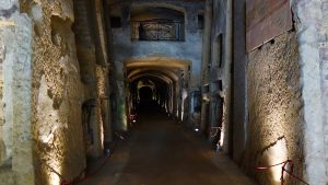 Tunnel walkway of Catacombe di San Gaudioso