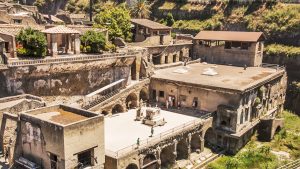 Aerial view of the ancient town of Herculaneum