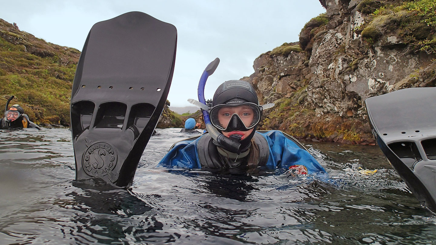 Snorkelling Through the Silfra Fissure