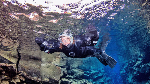 Snorkelling Through the Silfra Fissure