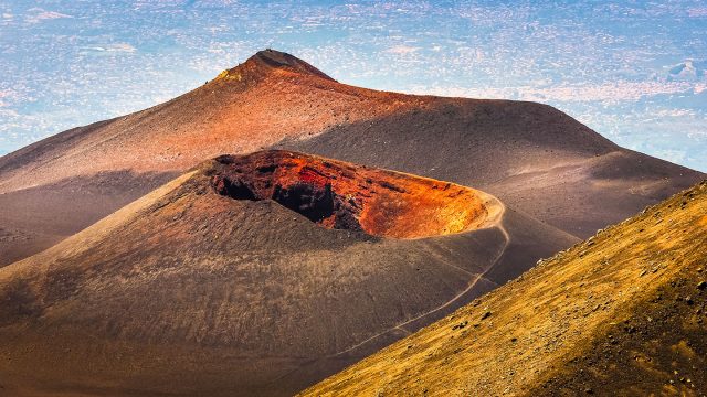 Views of Mount Etna in Sicily