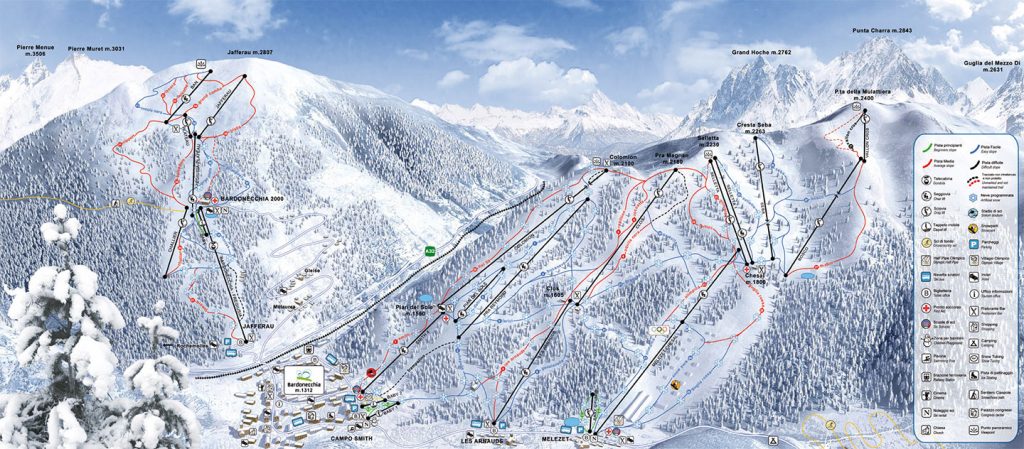 Bardonnechia Piste Map