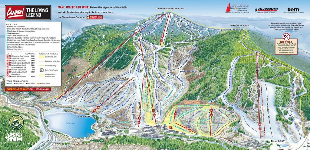 Illustrated Cannon Piste Map