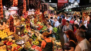Boqueria Market in Barcelona, Spain