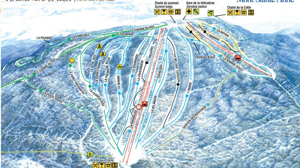 Mont Sainte Anne Piste Map