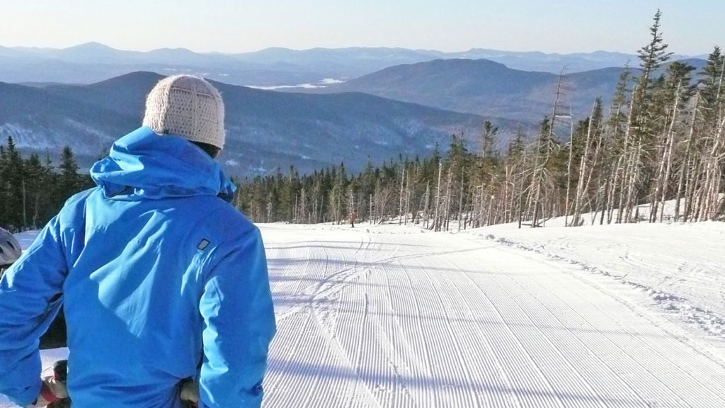 Beautiful fresh slopes and sunny day at Sugarloaf