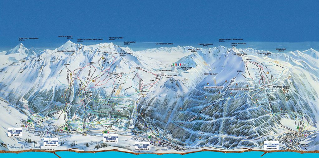 Val Cenis piste map