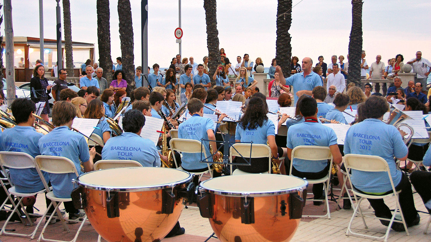 Saffron Walden youth orchestra performing in Barcelona