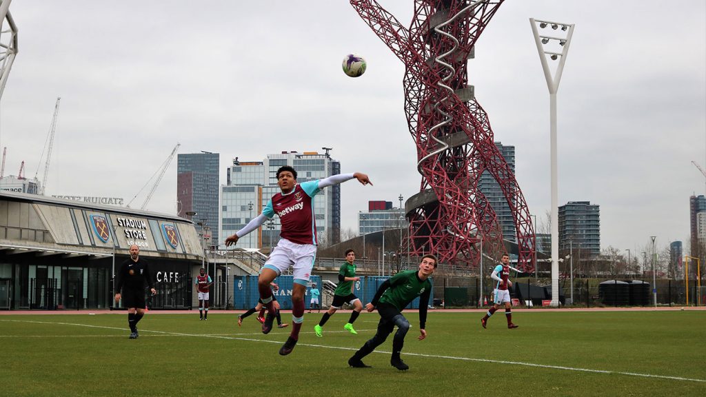 Football players enjoying West Ham Coaching