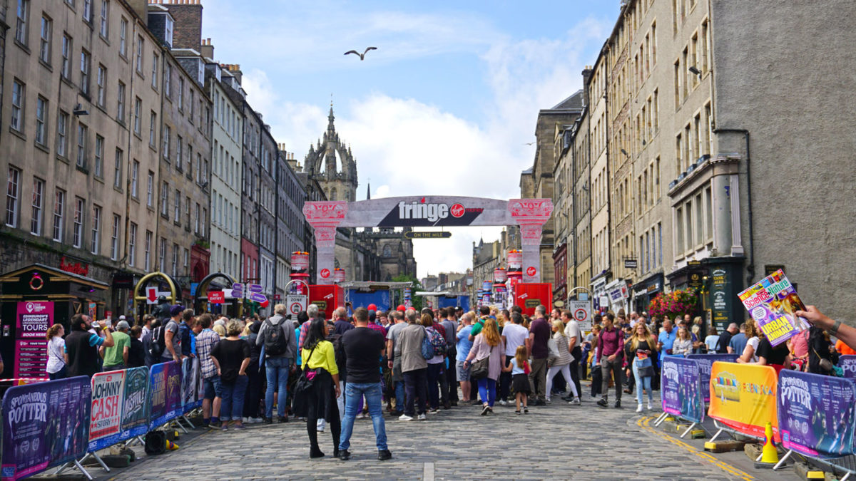 The Royal Mile in the Edinburgh Fringe