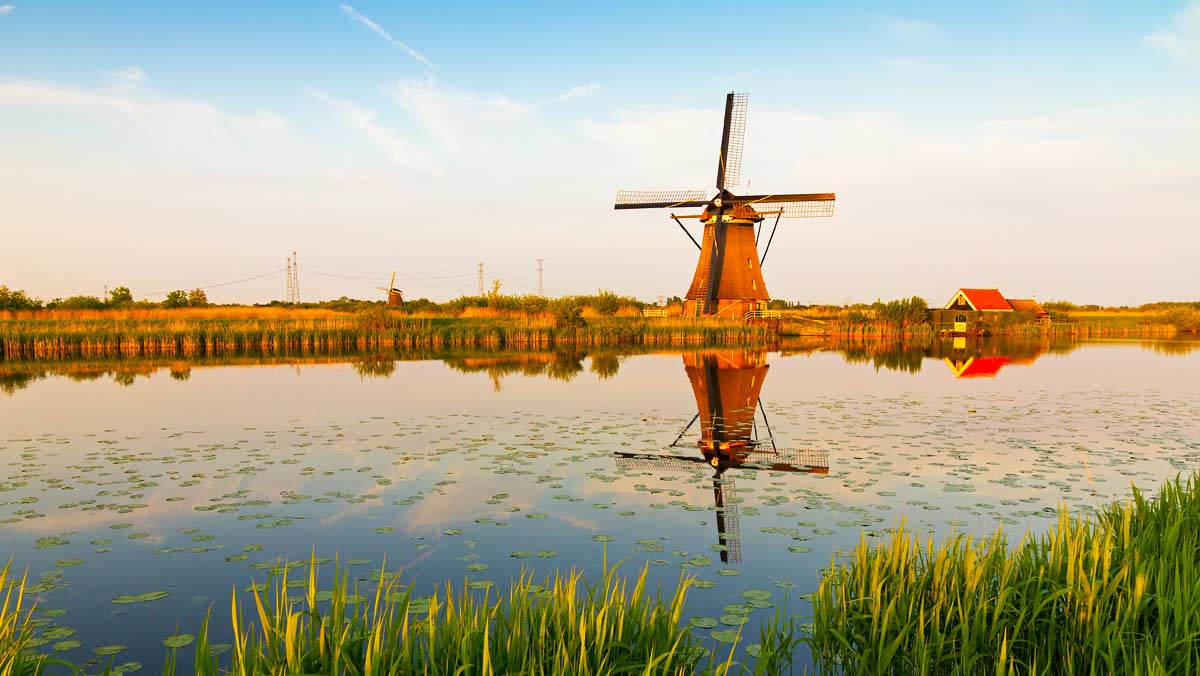 A windmill in the Netherlands