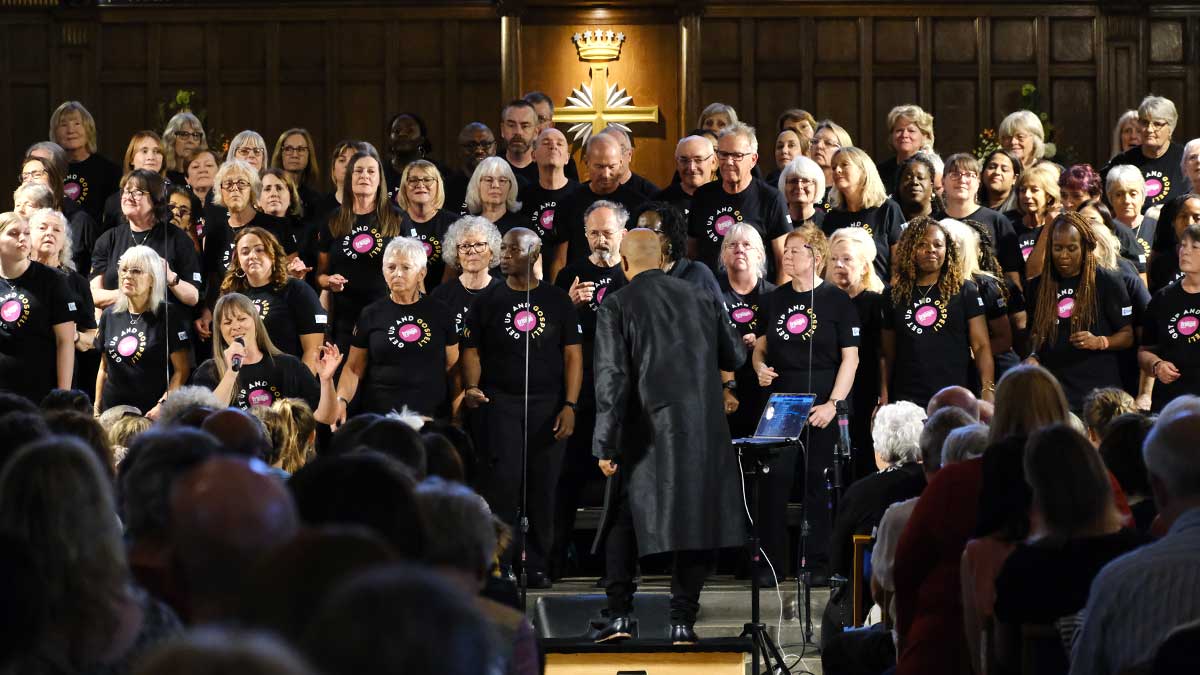 Wellingborough Community Gospel Choir perform to a packed out Greyfriars Kirk at the Edinburgh Fringe