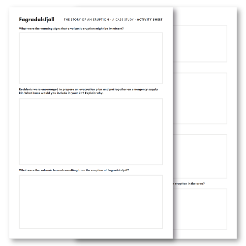 Unit 1 - Natural Hazards - Fagradalsfjall Activity Sheet