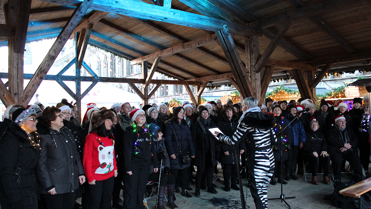 Funky Voices in Belgium during a winter holiday concert tour