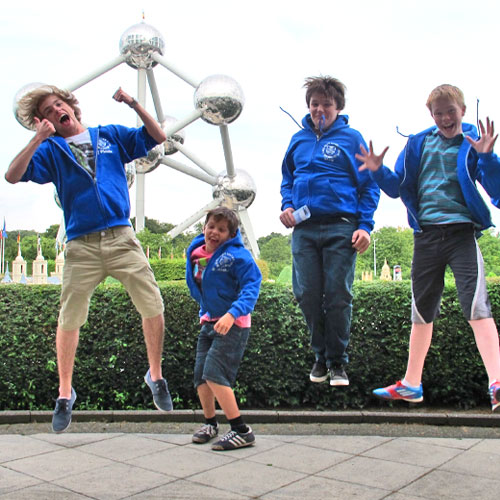 School pupils on a trip to Belgium