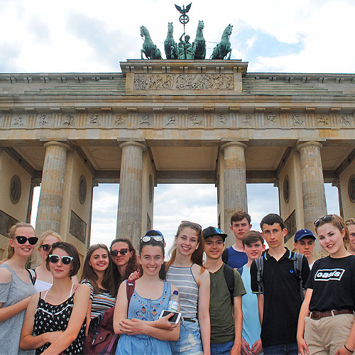 School pupils on a trip to Berlin