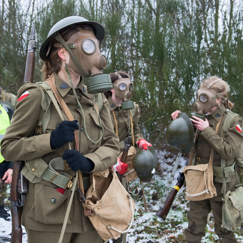 Students on a school history trip to the world war one battlefields