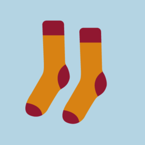 Dual coloured socks