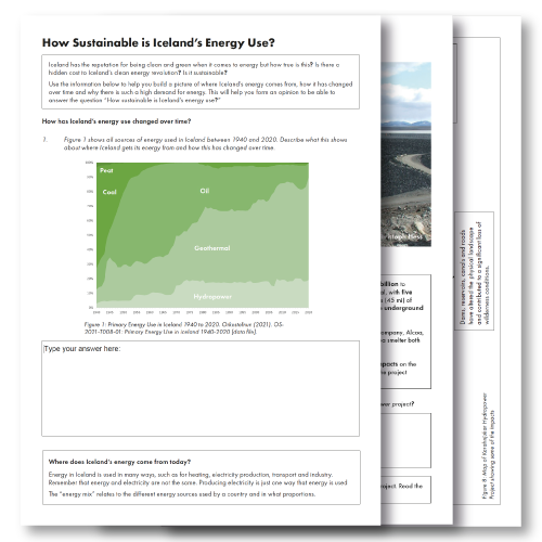 Unit 2 - Energy Resources - How sustainable is Iceland's Energy Use? Form-fillable Version