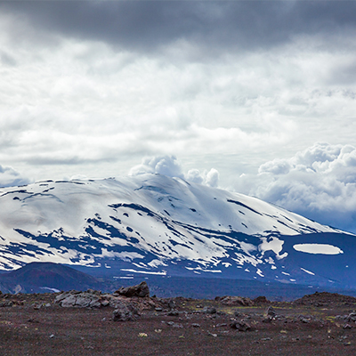 A view of the volcano Hekla in Iceland