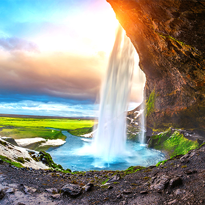 Seljalandsfoss Waterfall - one of the most popular places to visit whilst on an Iceland school trip.