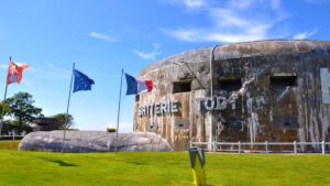 German gun emplacement Batterie Todt in Audinghen, near Cape Gris Nez, Pas de Calais, France.