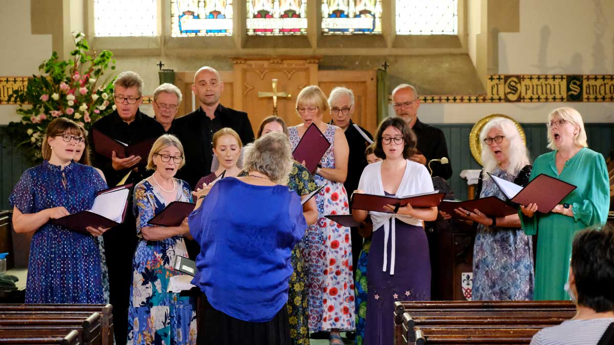 The Voices City of Derby Girls Choir perform at St Vincent's Chapel. One of many Edinburgh Fringe Venues.