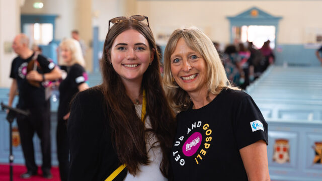 Tour Manager Arianna with Ruth of Wellingborough Community Gospel Choir