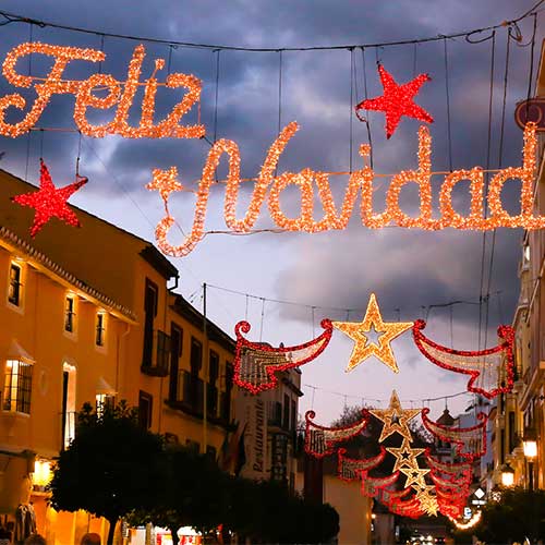 `Feliz Navidad` from happy Spain the new day prepared as always for the tourists from all over the world Christmas traditions from around the world.