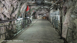 Grey WW2 tunnel in Gibraltar