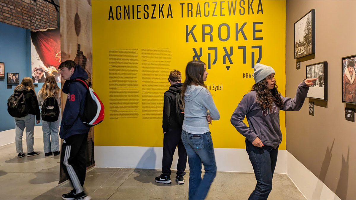 School group visiting Galicia Jewish Museum Krakow