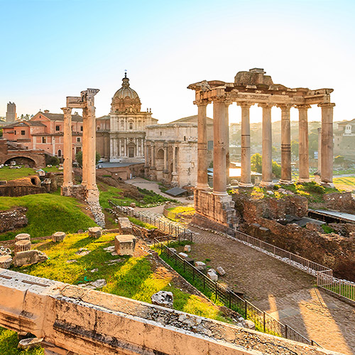 The Roman Forum in Italy