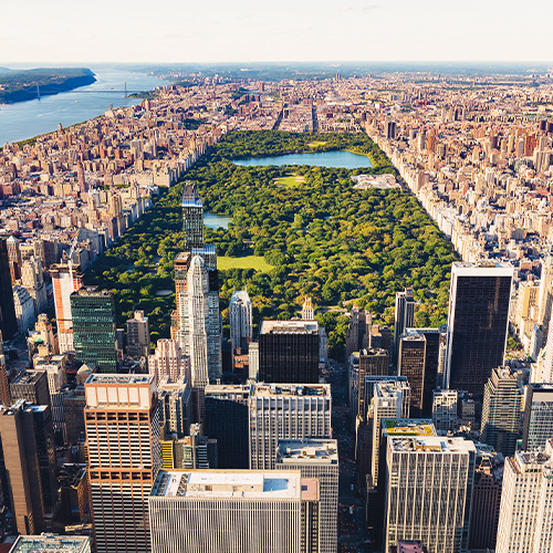 A view of central park in New York City