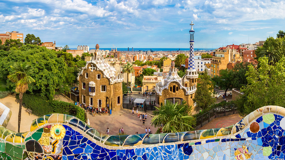 A view from Park Guell in Barcelona