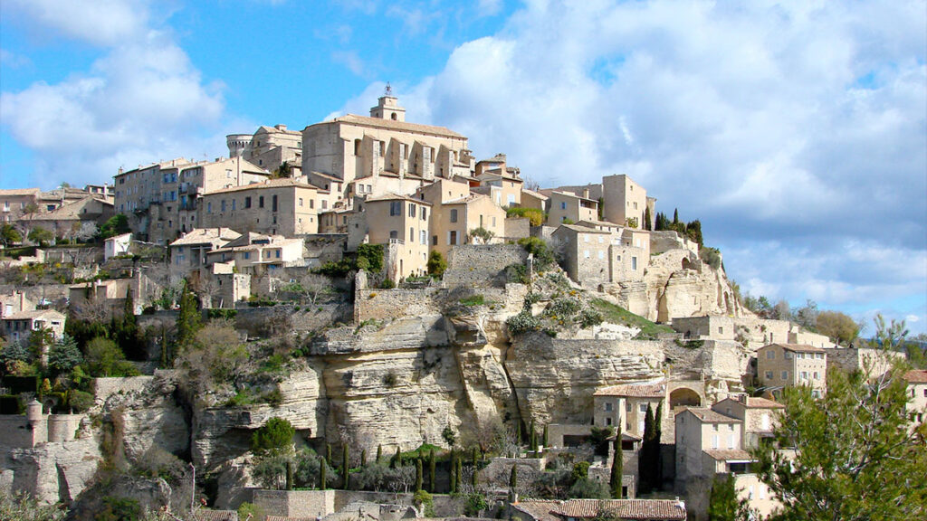 Gordes, Provence mountain view.