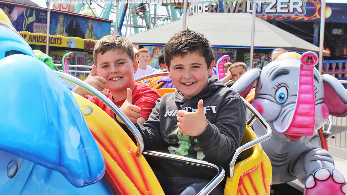 Kids having a great time in Skegness with the Derby Childrens Holiday Centre
