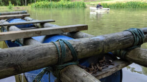 Picture of raft on a lake