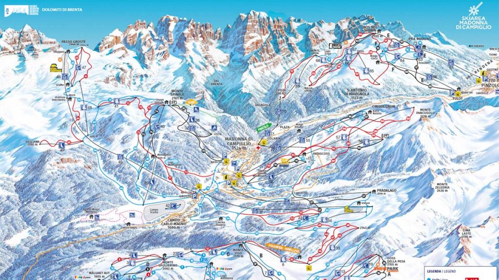 Map of Pinzolo, Italy