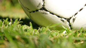 Football on grass field