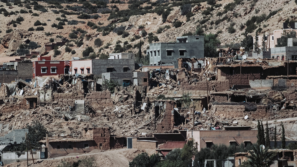 Imlil in Morocco after an earthquake