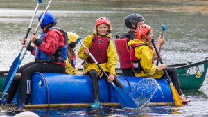 Raft building at Isle of Arran Lochranza