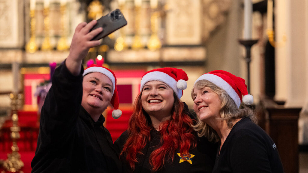 Members of Rock Choir taking a selfie
