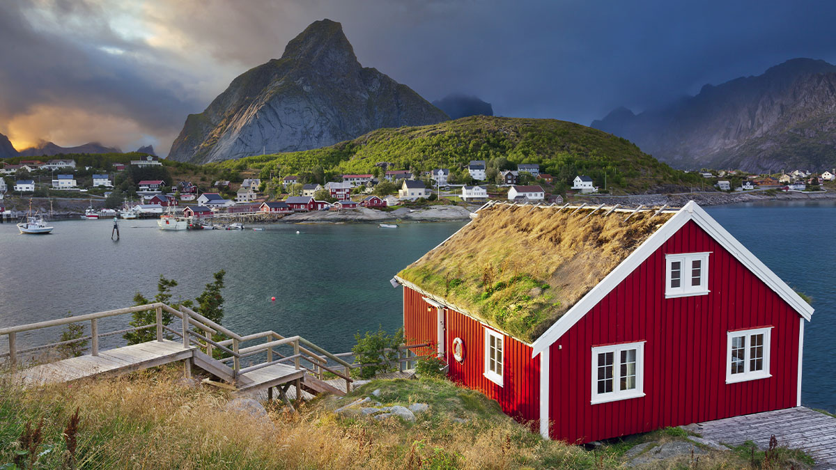 Reine, Norway. Image of fishing village Reine on Lofoten Islands in Norway.
