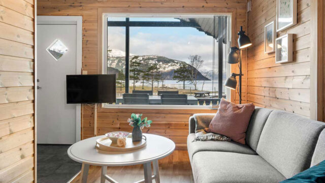 Cabin with view through the window