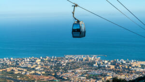 The Benalmadena Cable Car at the highest point on the Málaga coast with amazing panoramic views