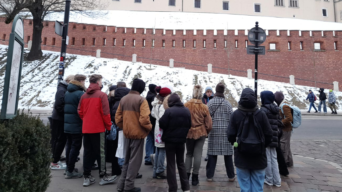 Picture from The International School of Pathos on their tour to Krakow and Berlin