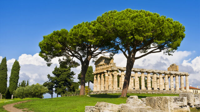 Ceres temple (Temple of Athena) in Paestum Italy