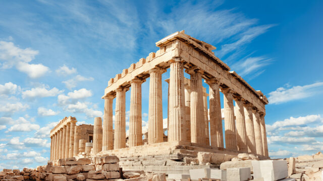 image of the Parthenon on the Acropolis in Athens, Greece