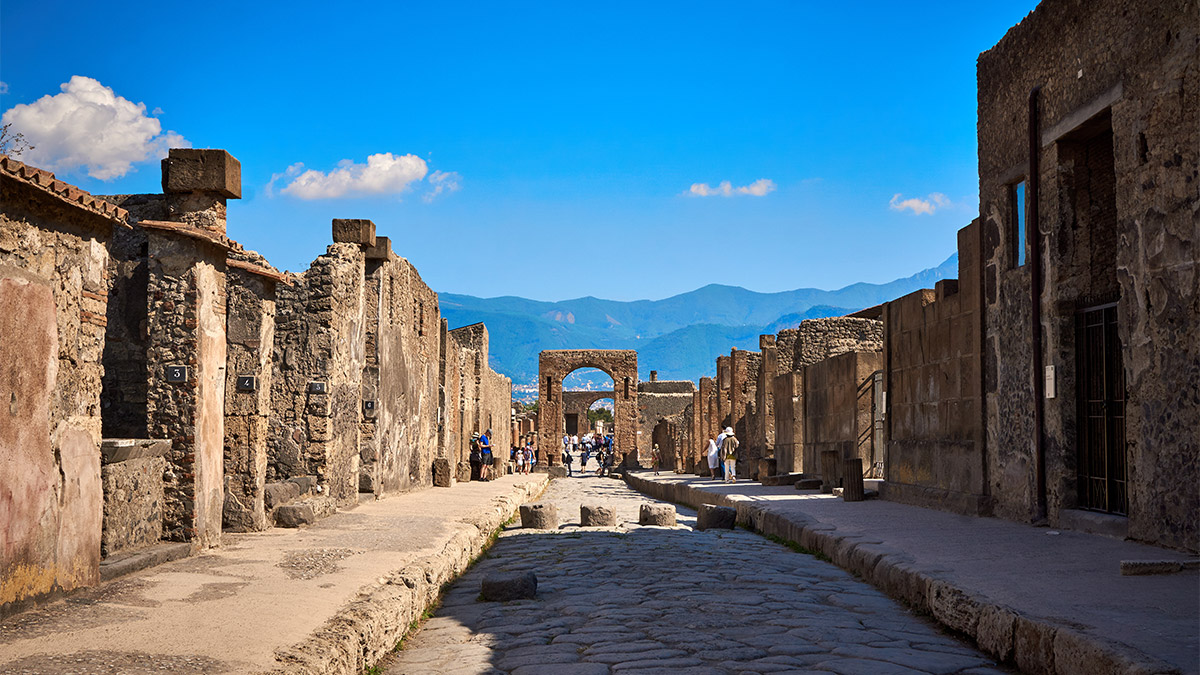 The stepping stones in Pompeii